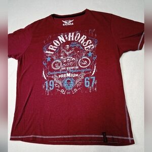 Vintage KROBAR Men's Burgundy Graphic Tee